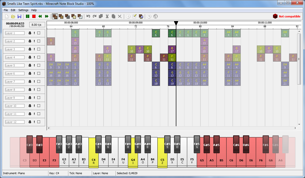 minecraft note block song schematics download