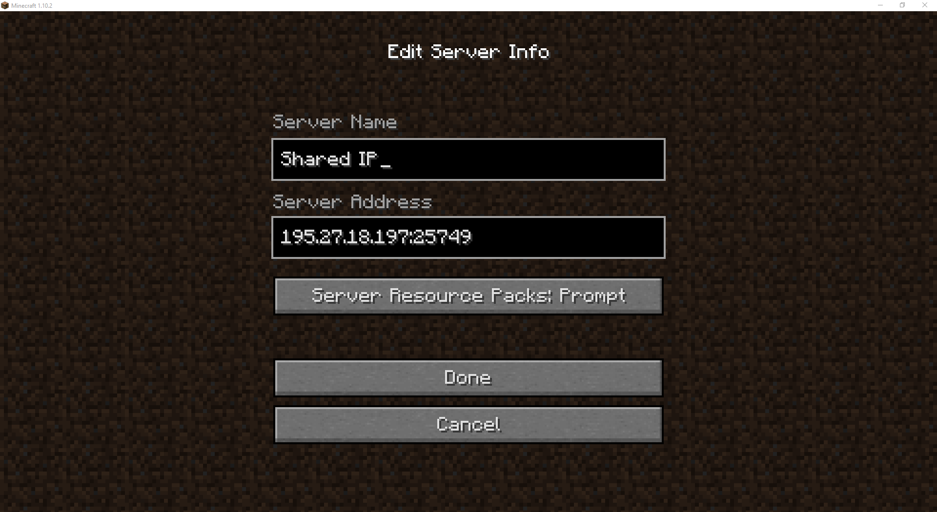 emerald isles minecraft server address