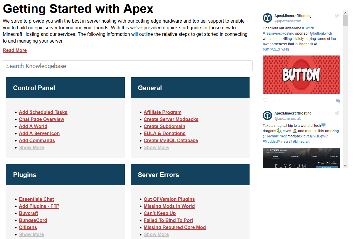 Apex Update Knowledgebase Apex Hosting